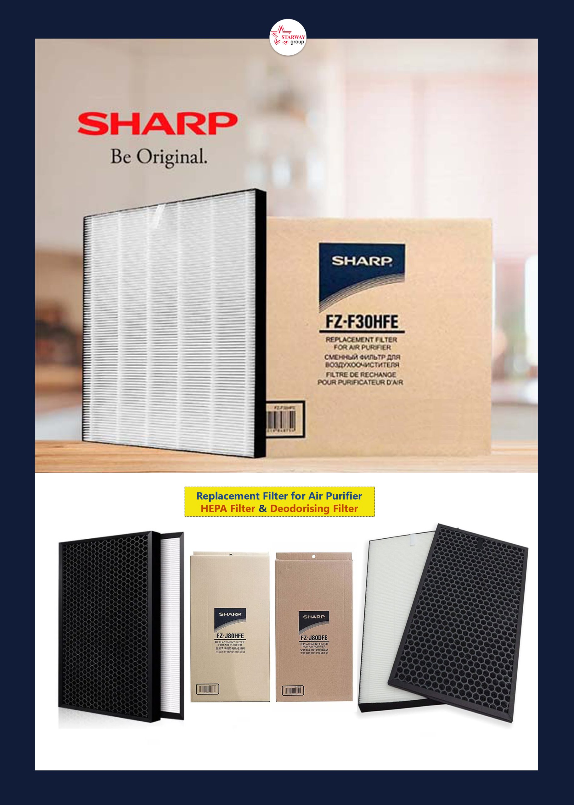 Air Purifier Replacement Filter or Spares (HEPA Filter, Activated Carbon Filter, Glue Sheet-Mosquito Catcher). - Image 2